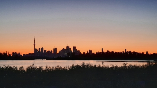 Toronto and Lake Ontario At Evening